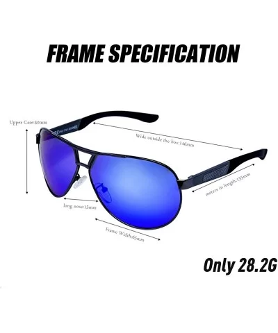 Men Aviator Sunglasses Drive mirror sunglasses for women polarized uv protection - Blue - C4183EA48U7 $7.00 Aviator