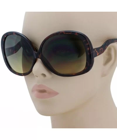 Big Huge Oversized Vintage"Jackie O" Style Sunglasses Retro Women Celebrity Fashion - CF18G7SCGXI $8.07 Oversized