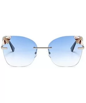 Bee Rimless Sunglasses Men Women Square Shades Sun Glasses - C2 Pink - CD18Y7E8RX4 $20.71 Rectangular