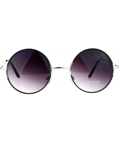 Designer Fashion Sunglasses Round Circle Frame Womens Shades UV 400 - Black - C11875OWGGS $7.09 Round