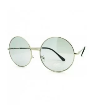 Oversized Round Circle Color Lens Sunglasses Metal Spring Hinge - Silver - CR11GL5YR81 $7.37 Oversized