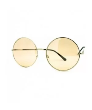 Oversized Round Circle Color Lens Sunglasses Metal Spring Hinge - Silver - CR11GL5YR81 $7.37 Oversized