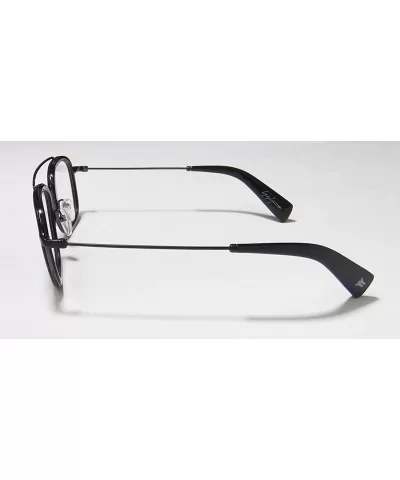 Yy1026 Mens/Womens Designer Full-rim Eyeglasses/Eyeglass Frame - Black - CZ198D48TYX $37.32 Aviator