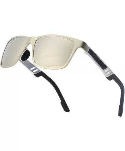 Polarized Sunglasses for Men Al-Mg Alloy Ultra Light Fashion Retro Rectangle Unisex UV400 Protection M60 - CA18NNXRAR2 $14.34...