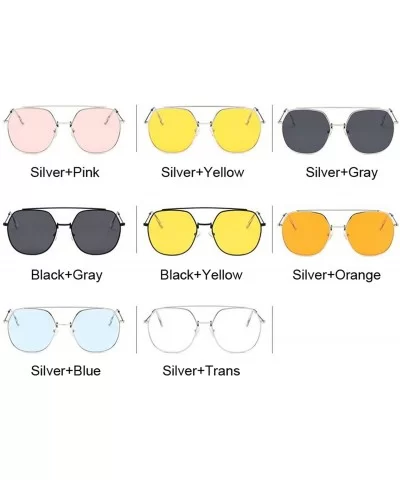 Retro Round Sunglasses Women Luxury Mirror Sun Glasses Vintage Lunette De Soleil Femme - Blackyellow - CZ197Y6A7NA $17.38 Oval