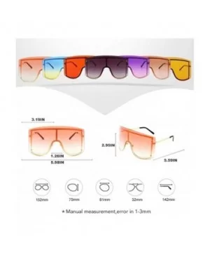 Sunglasses Women Frameless One Piece Lens Oversize Summer Windproof Goggles Huge Men Red Yellow Orange Uv400 - C8198O5Z4A8 $9...