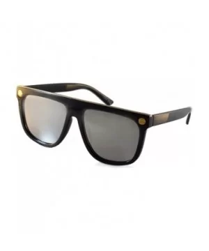 Engraved Metal Deco Flat Top Mod Sunglasses A295 - Black Mirror - CU18Z4XHXLY $8.03 Square