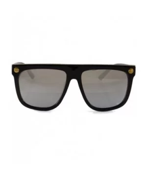 Engraved Metal Deco Flat Top Mod Sunglasses A295 - Black Mirror - CU18Z4XHXLY $8.03 Square