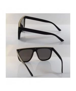 Engraved Metal Deco Flat Top Mod Sunglasses A295 - Black Mirror - CU18Z4XHXLY $8.03 Square