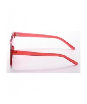 One Piece Rimless Tinted Sunglasses Transparent Candy Color Glasses - Red-6 Pack - CV18HHK88G3 $8.39 Rimless