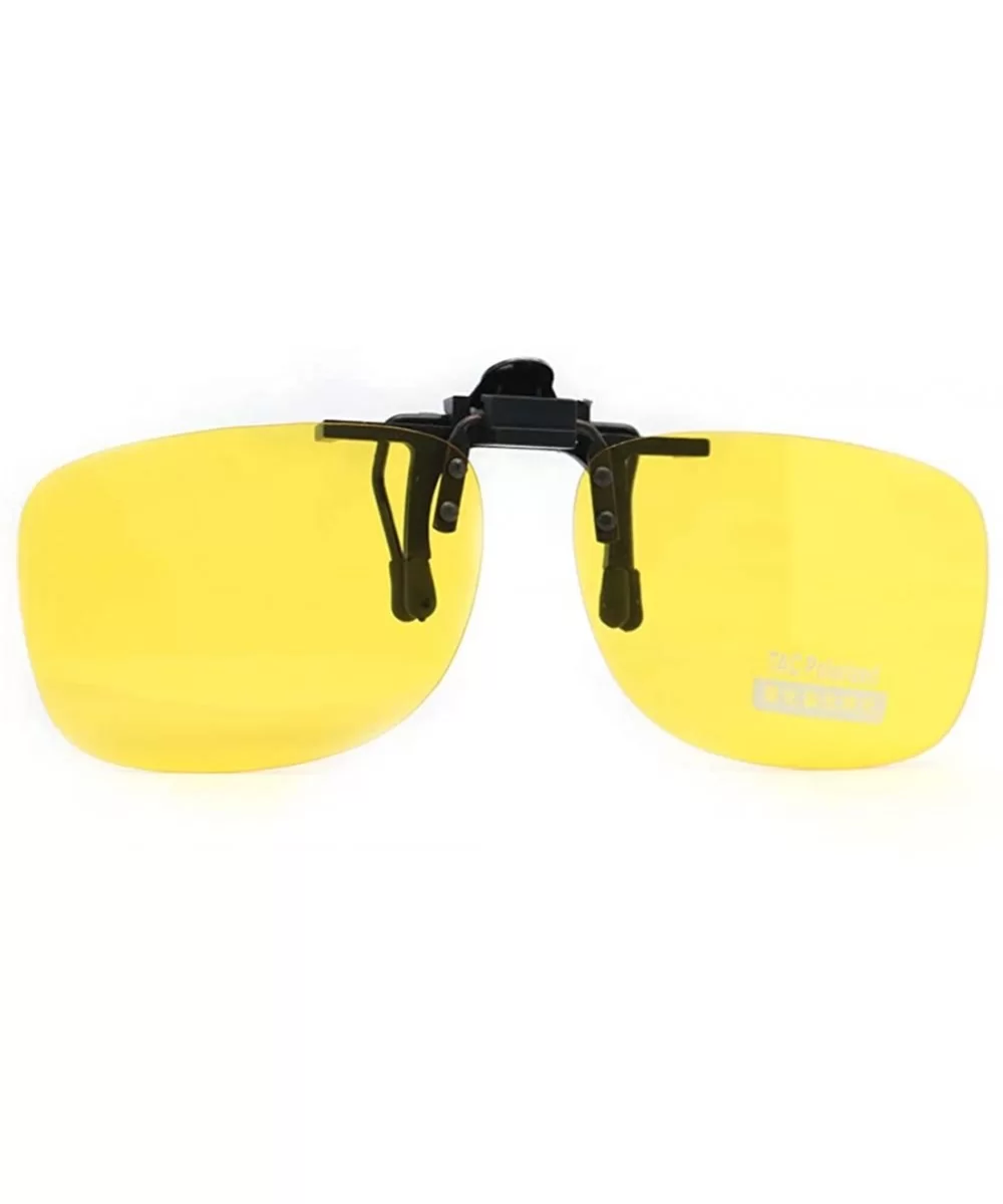 Spectacle Frame Polarized Sunglasses Clips Driving Night Vision Glasses Clips Can Flip for Prescription Glasses - CH18NX5XIRU...