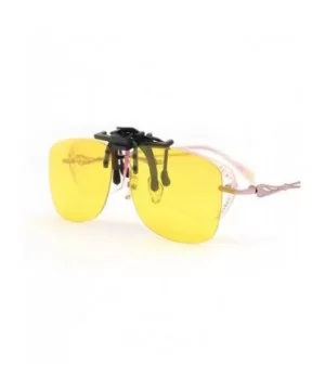 Spectacle Frame Polarized Sunglasses Clips Driving Night Vision Glasses Clips Can Flip for Prescription Glasses - CH18NX5XIRU...