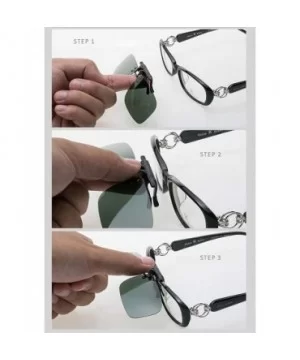 Spectacle Frame Polarized Sunglasses Clips Driving Night Vision Glasses Clips Can Flip for Prescription Glasses - CH18NX5XIRU...