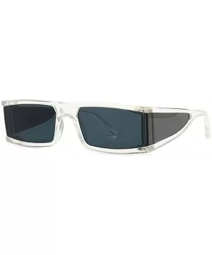 Sunglasses One piece glasses Fashion Ultralight - Transparent Grey - C918YI5QW5W $8.78 Square