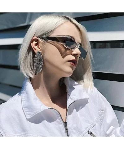 Sunglasses One piece glasses Fashion Ultralight - Transparent Grey - C918YI5QW5W $8.78 Square