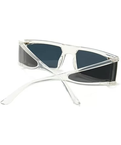 Sunglasses One piece glasses Fashion Ultralight - Transparent Grey - C918YI5QW5W $8.78 Square