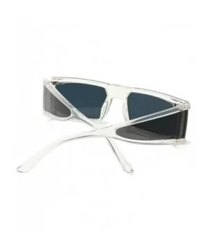 Sunglasses One piece glasses Fashion Ultralight - Transparent Grey - C918YI5QW5W $8.78 Square