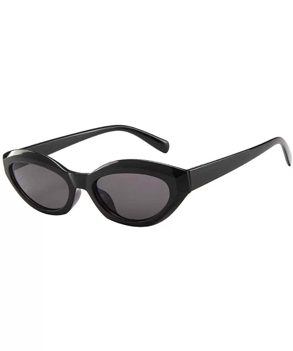 Women's Oval Sunglasses Polarized - Bold Retro Thick Frame Eyewear - C - CT190NE97CD $4.02 Oval