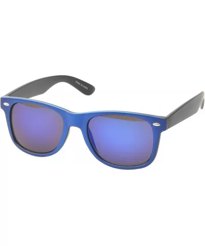 'Aaron' Retro Square Fashion Sunglasses - Blue - CG11P2VGRT7 $5.09 Square