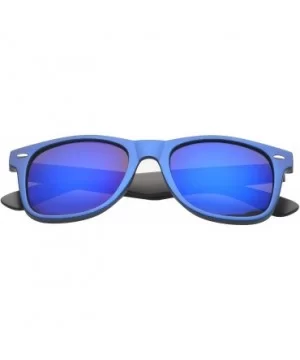 'Aaron' Retro Square Fashion Sunglasses - Blue - CG11P2VGRT7 $5.09 Square