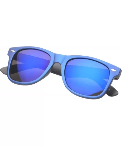 'Aaron' Retro Square Fashion Sunglasses - Blue - CG11P2VGRT7 $5.09 Square