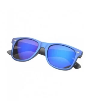 'Aaron' Retro Square Fashion Sunglasses - Blue - CG11P2VGRT7 $5.09 Square