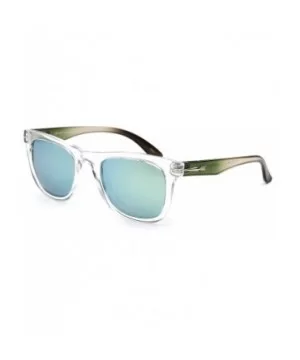 Polarized Sunglasses for Women Men - LP10604 - Crystal Green / Green Mirror Lens - CY18IL4CT7X $14.34 Wayfarer