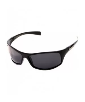 Men's Rectangular Wrap 65mm Polarized Sunglasses - Black - C411K1HNJVB $9.82 Sport