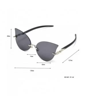 Sunglasses for Women UV400 Protection Fishing and Driving Travelling Trendy Rimless Cat Eye - Gray - CZ18WQ5NE08 $17.58 Cat Eye