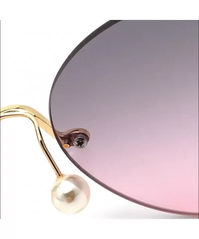 Sunglasses for Women UV400 Protection Fishing and Driving Travelling Trendy Rimless Cat Eye - Gray - CZ18WQ5NE08 $17.58 Cat Eye