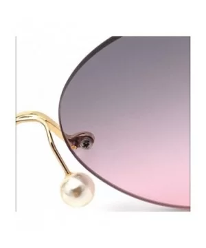 Sunglasses for Women UV400 Protection Fishing and Driving Travelling Trendy Rimless Cat Eye - Gray - CZ18WQ5NE08 $17.58 Cat Eye