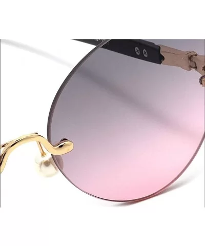 Sunglasses for Women UV400 Protection Fishing and Driving Travelling Trendy Rimless Cat Eye - Gray - CZ18WQ5NE08 $17.58 Cat Eye