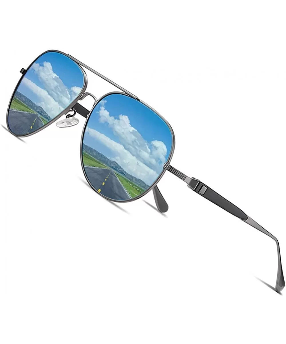 Matte Polarized Sunglasses-Shade Glasses Mirror Lens-Anti-glare Outdoor Eyewear - A - C2190EEUZL0 $34.94 Sport