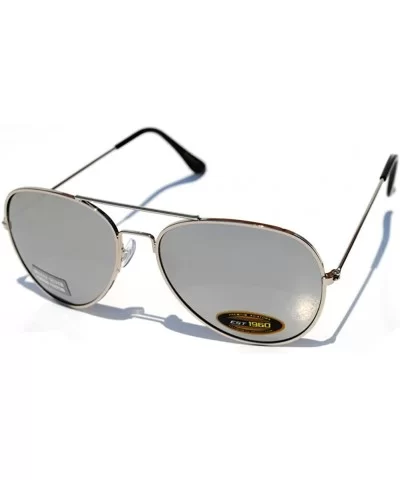 Aviator Sunglasses (Silver mirror) - CD11HQ357VN $6.21 Aviator