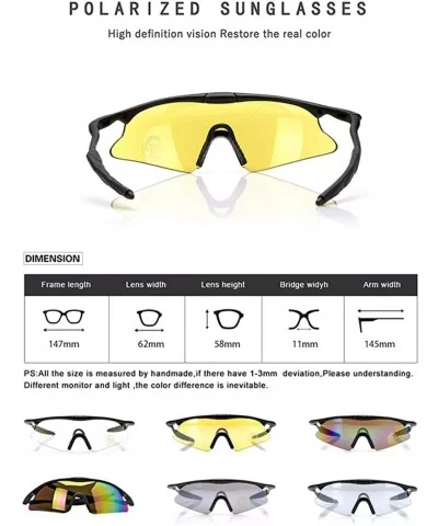 Sports Outdoors Sunglasses Polarized- TR90 Durable Frame- UV400 Protection - Running/Skiing/Cycling/Snowboarding - CM18OXK7WD...