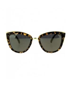 Womens Cateye Butterfly Sunglasses Metal Top Double Frame UV 400 - Tortoise (Gold Mirror) - C81878MTDNN $8.73 Butterfly