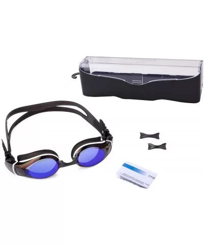 Swim Goggles Anti-Fog UV Protection Adjustable Strap Swim Glasses Adult - Blue - C218SSI3MRR $9.44 Goggle