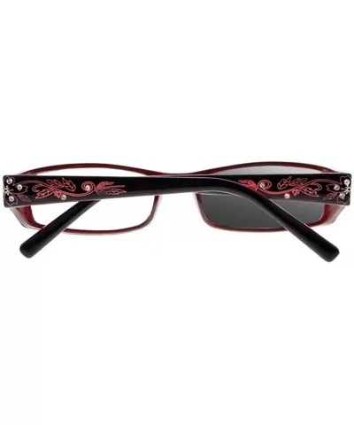 Women Diamonds Flowers Transition Photochromic Reading Glasses UV400 Sunglasses - Red - CC18DW0WNXY $12.16 Rectangular