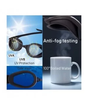 Swim Goggles Anti-Fog UV Protection Adjustable Strap Swim Glasses Adult - Blue - C218SSI3MRR $9.44 Goggle