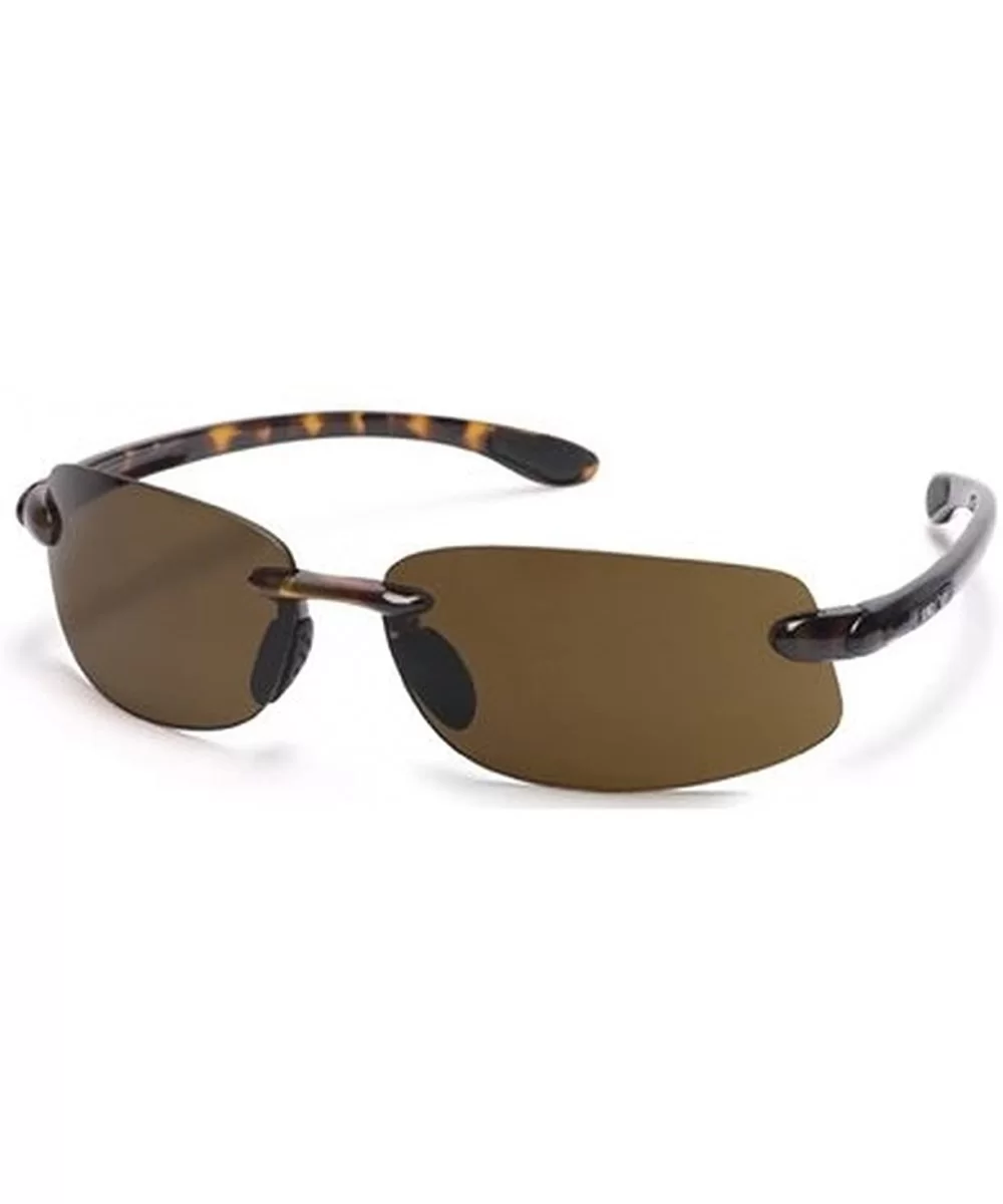 Optics Excursion Polarized Sunglasses (Tortoise Frame - Brown Polarized Lens) - CW1127QQ1UP $50.74 Rimless