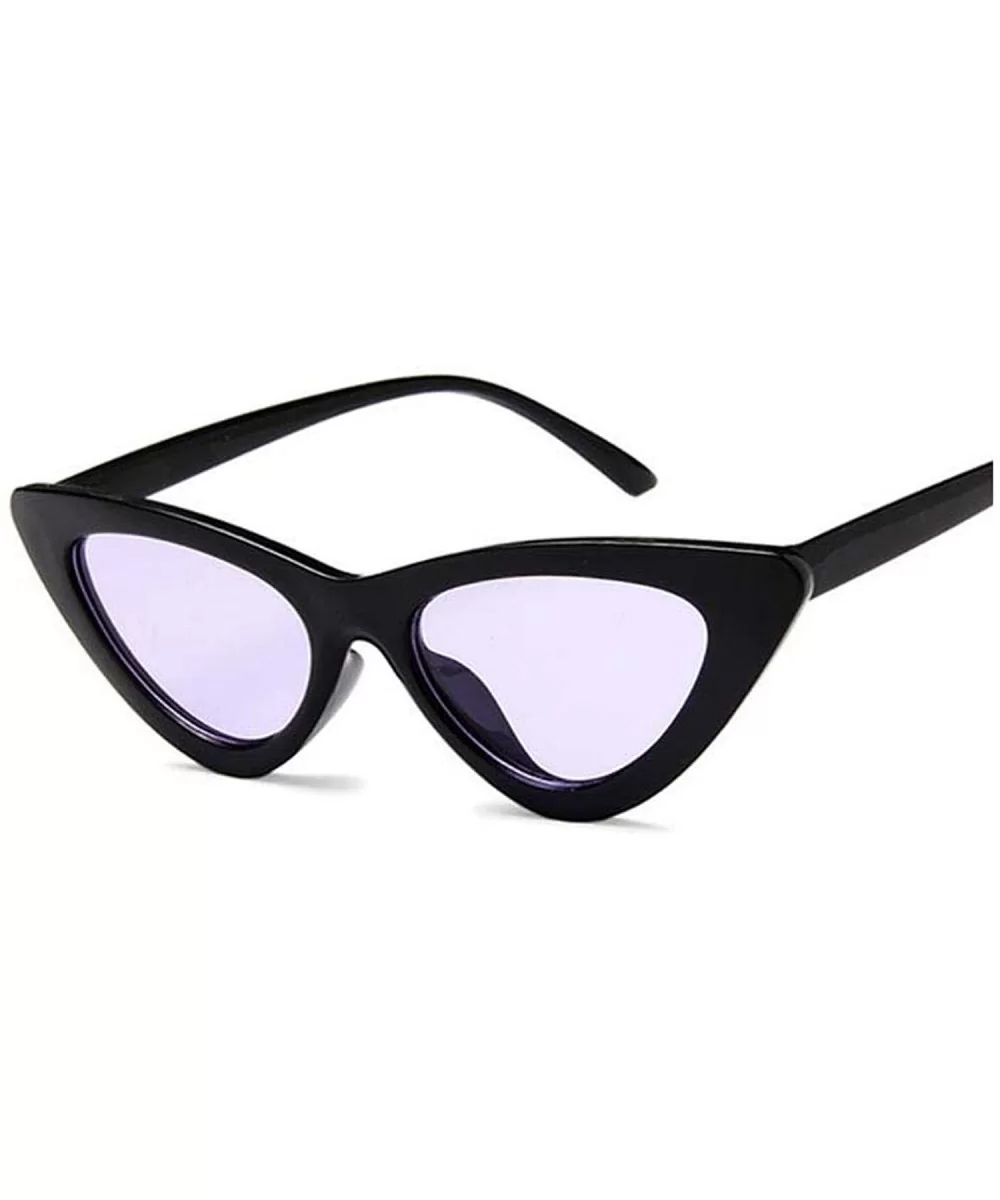 Small Cat Eye Sunglasses Red Black Frame Women Sun Glasses Vintage Sexy Eyewear Shades UV400 - Black Purple - CW197A2S0L0 $28...