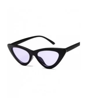 Small Cat Eye Sunglasses Red Black Frame Women Sun Glasses Vintage Sexy Eyewear Shades UV400 - Black Purple - CW197A2S0L0 $28...