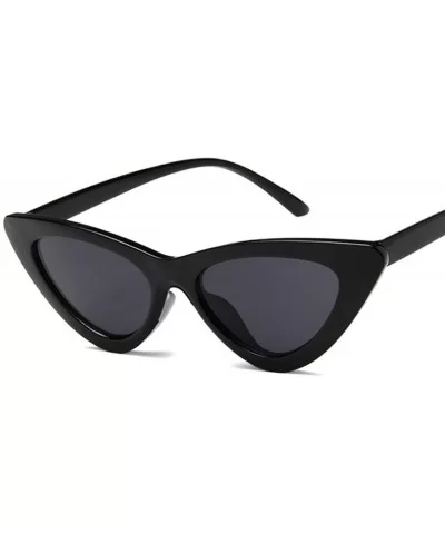 Small Cat Eye Sunglasses Red Black Frame Women Sun Glasses Vintage Sexy Eyewear Shades UV400 - Black Purple - CW197A2S0L0 $28...