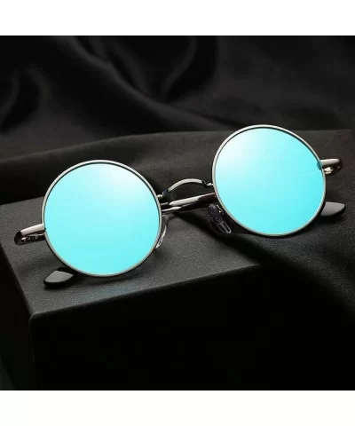 Retro Punk Style Round Polarized Sunglasses Men Women Metal Frame Sun Glasses UV400 - C3 - CI19854MDQK $11.67 Goggle