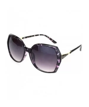 Womens Classic 90s Rhinestone Metal Jewel Hinge Butterfly Sunglasses - Purple Tortoise Smoke - C118OQW9R5C $8.49 Rectangular