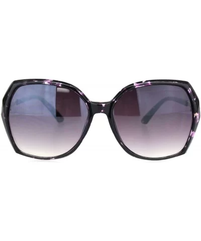 Womens Classic 90s Rhinestone Metal Jewel Hinge Butterfly Sunglasses - Purple Tortoise Smoke - C118OQW9R5C $8.49 Rectangular