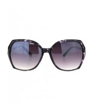 Womens Classic 90s Rhinestone Metal Jewel Hinge Butterfly Sunglasses - Purple Tortoise Smoke - C118OQW9R5C $8.49 Rectangular