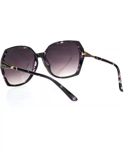 Womens Classic 90s Rhinestone Metal Jewel Hinge Butterfly Sunglasses - Purple Tortoise Smoke - C118OQW9R5C $8.49 Rectangular