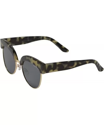 Polarized Cat Eye Flat Lens Sunglasses for Women - UV Protection - Marble + Smoke - CR1939C3DLX $8.57 Cat Eye