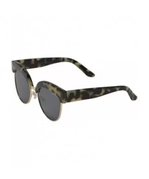 Polarized Cat Eye Flat Lens Sunglasses for Women - UV Protection - Marble + Smoke - CR1939C3DLX $8.57 Cat Eye